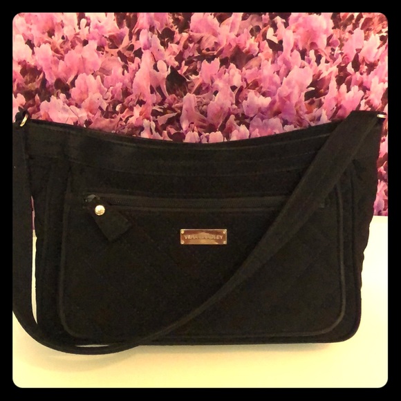 Vera Bradley Handbags - VERA BRADLEY NIOR ALL BLACK SHOULDER BAG - GUC